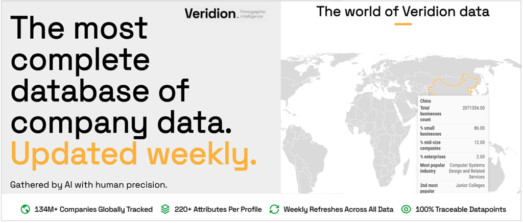 Veridion dashboard