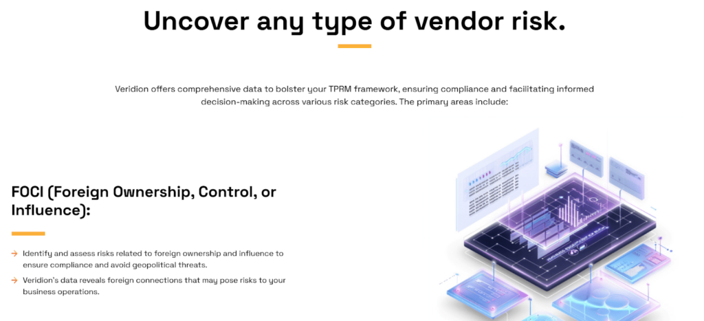 Veridion dashboard