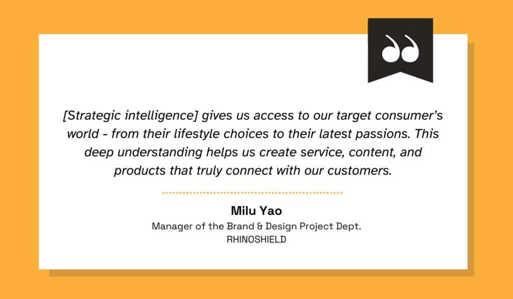 quote on how rhinoshield benefitted from strategic intelligence
