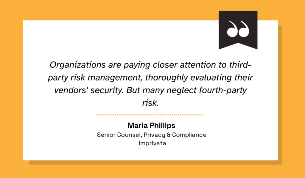 quote on companies neglecting fourth party risk