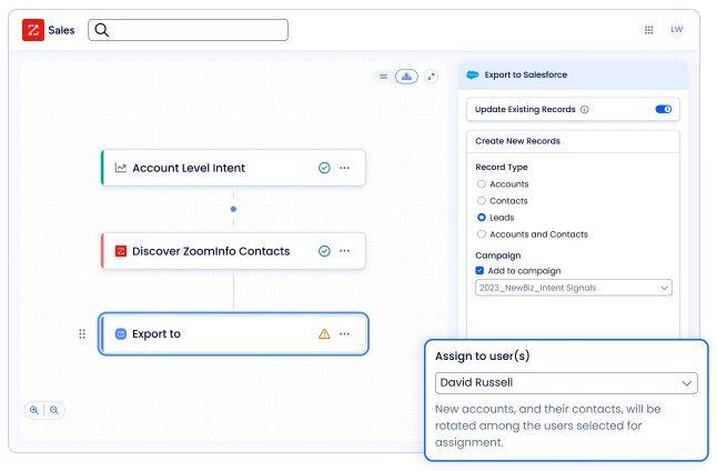 zoominfo tool screenshot