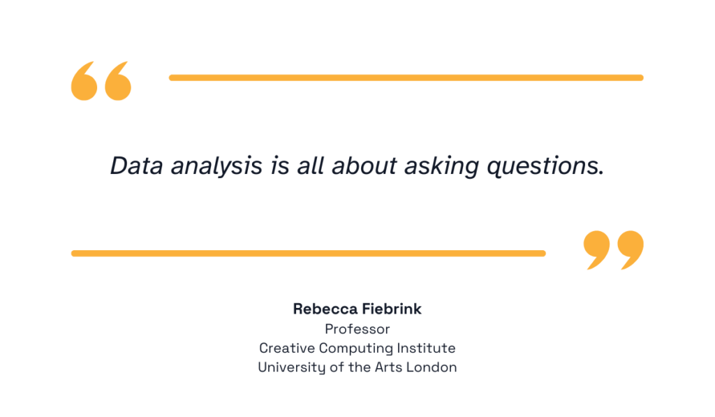quote stating that data analysis is about asking questions