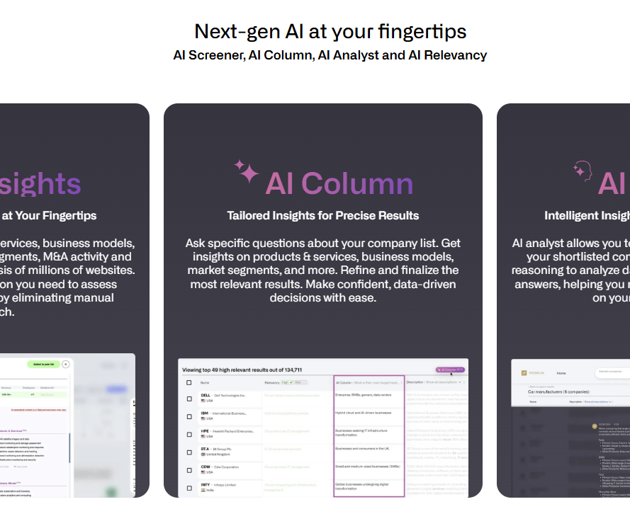 Comparables.ai ai features screenshot