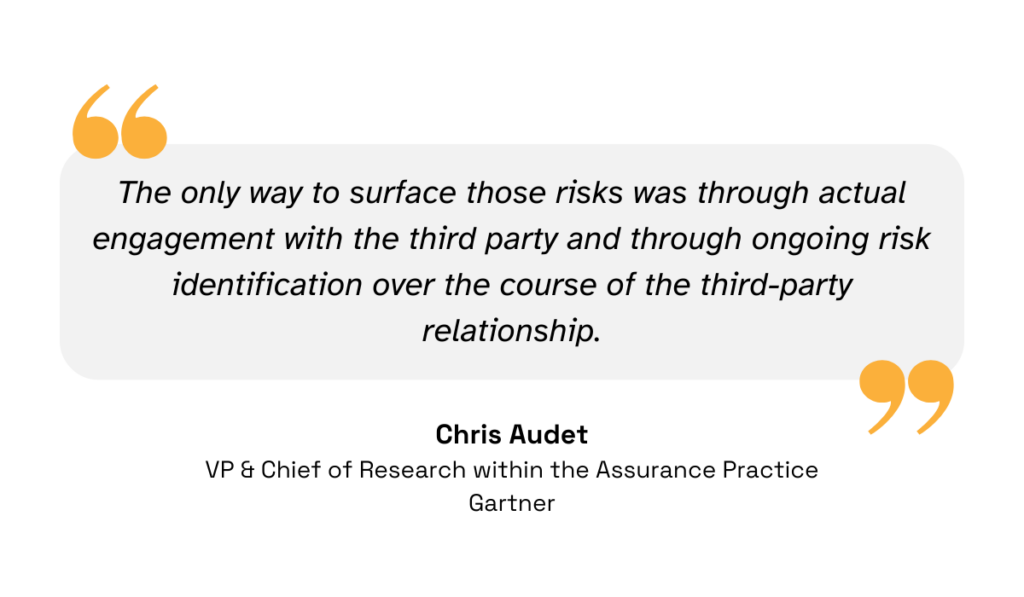 quote on how to surface vendor risks