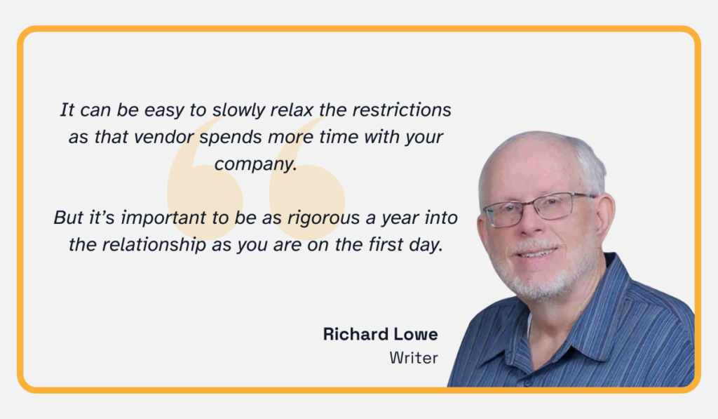 quote on the importance of continuous vendor monitoring