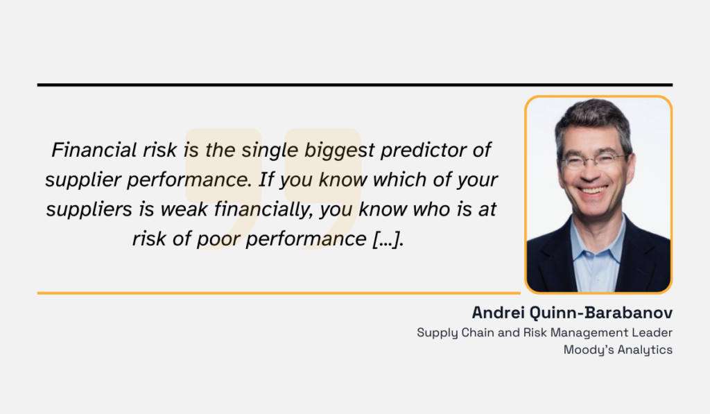 quote on how financial risk is the biggest predictor of financial performance