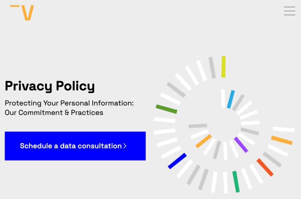 veridion privacy policy page screenshot