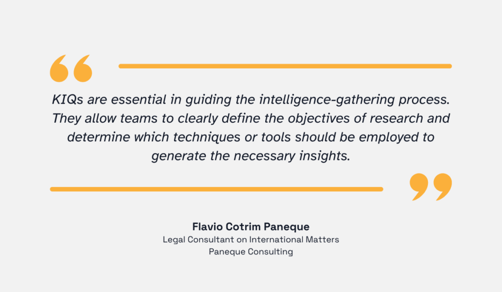 quote on key intelligence questions