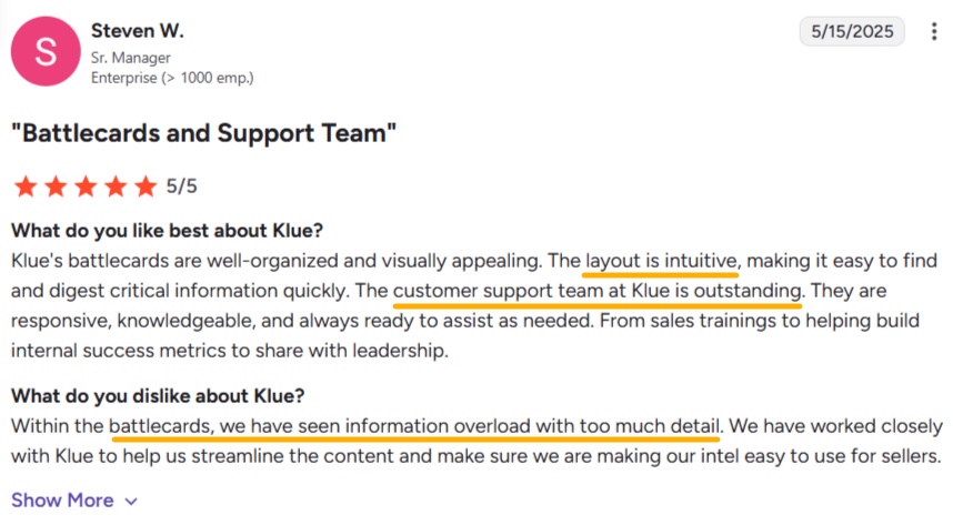 klue tool review screenshot