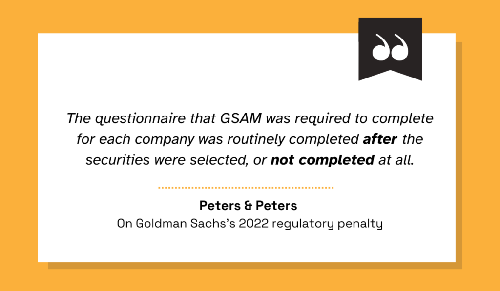 quote on the penalty that goldman sachs had to pay