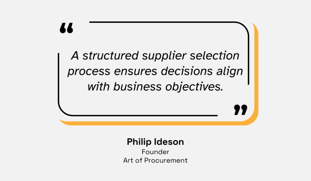 quote on structured supplier selection