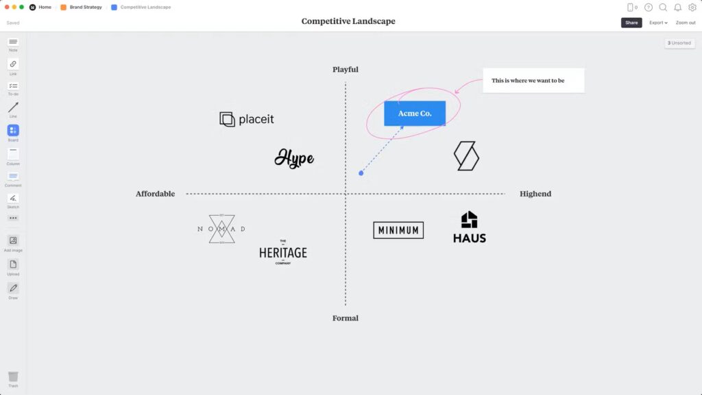 milanote tool screenshot