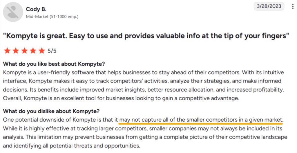 kompyte review screenshot