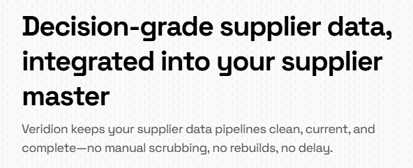 veridion tool screenshot