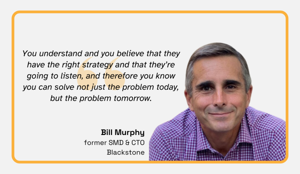 quote on how vendor selection needs to be focused on the future