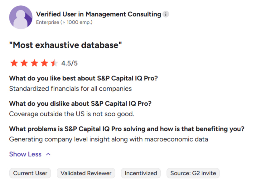 s&p global review screenshot