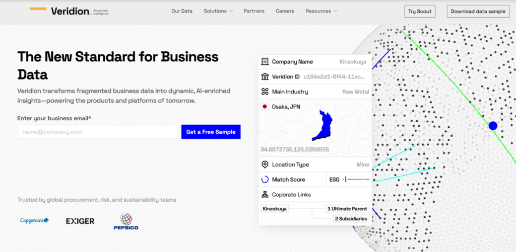 veridion tool screenshot