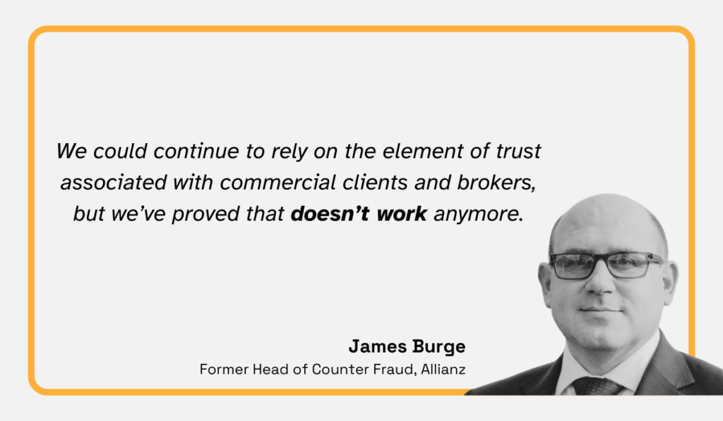 quote on how commercial insurance today leaves little room for blind trust