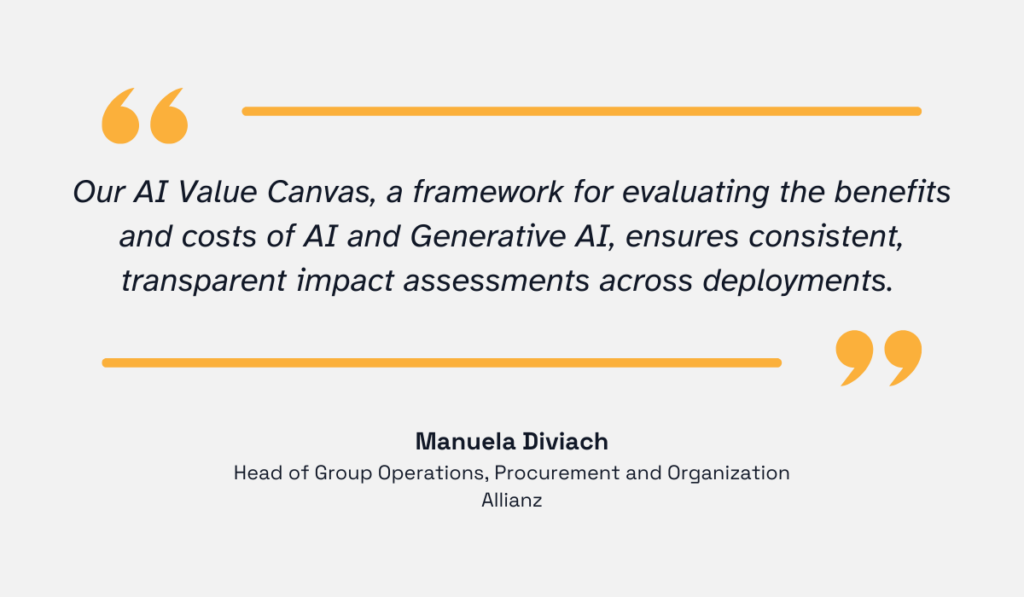 quote on implementing AI-powered business intelligence across allianz operations