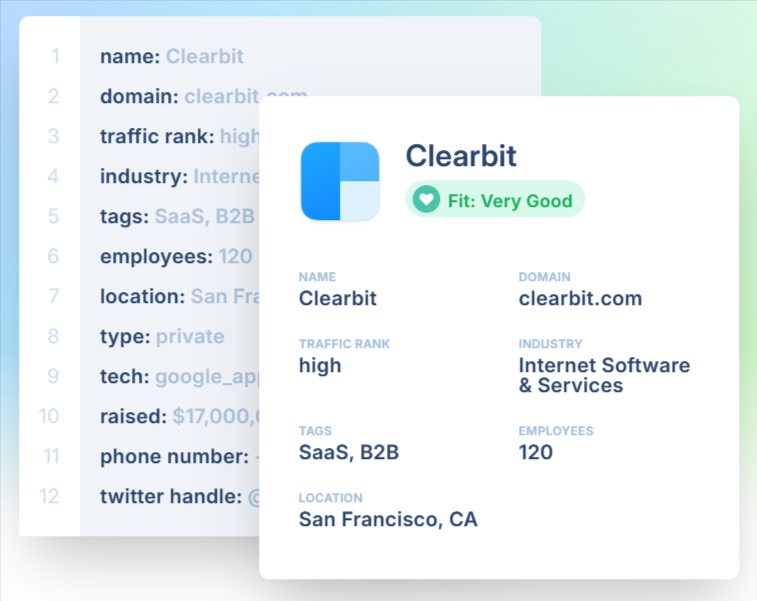 clearbit tool screenshot