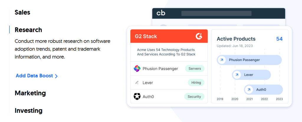 crunchbase tool screenshot
