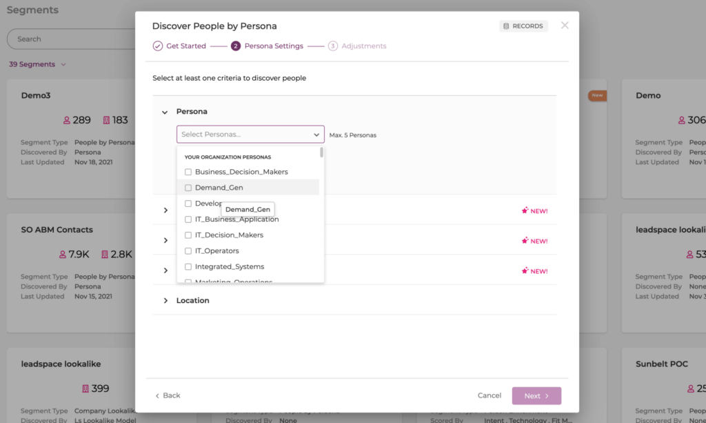 leadspace tool screenshot