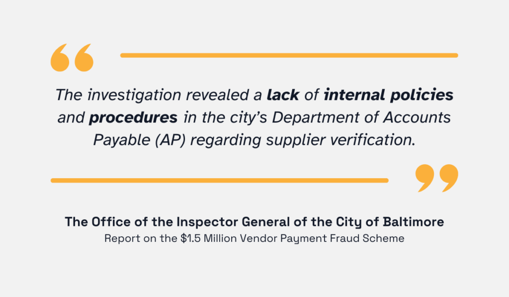 quote stating that the AP policies did not require phone-based verification for vendor updates