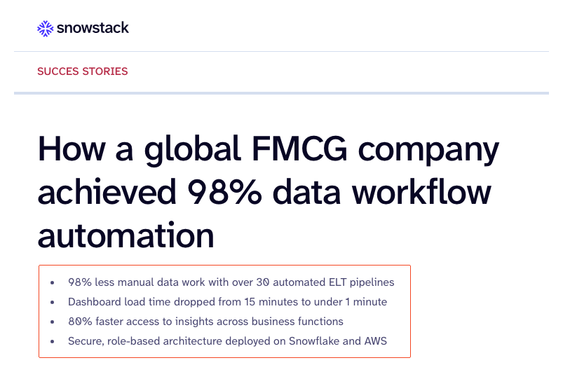 snowstack case study screenshot