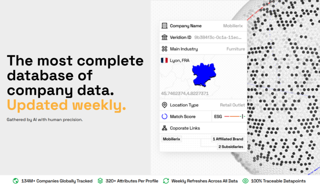 veridion intelligence screenshot