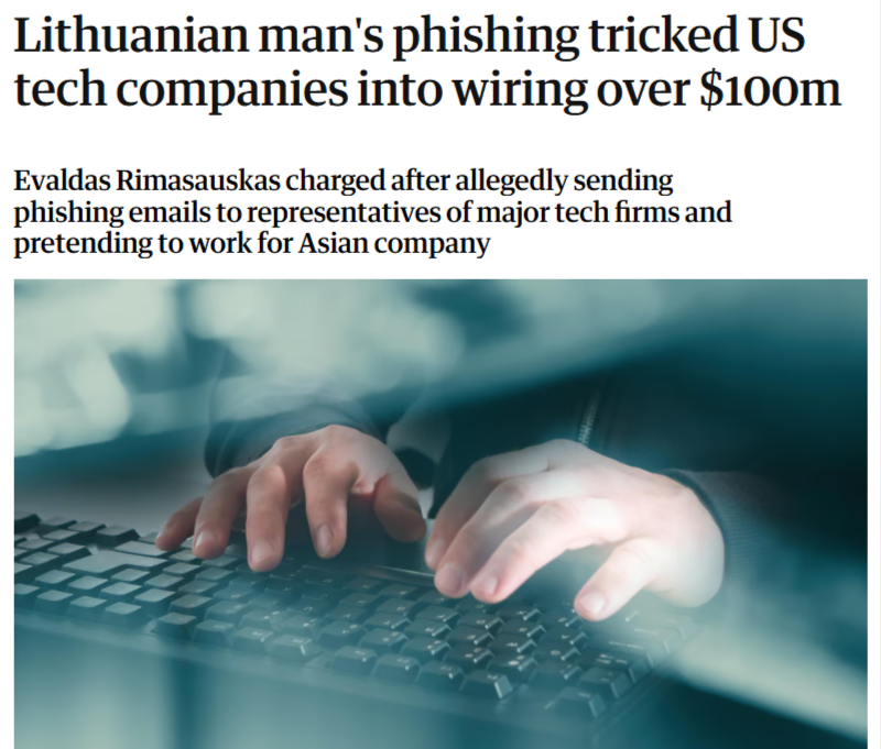 screenshot of how tech companies fell for a fake vendor phishing scheme