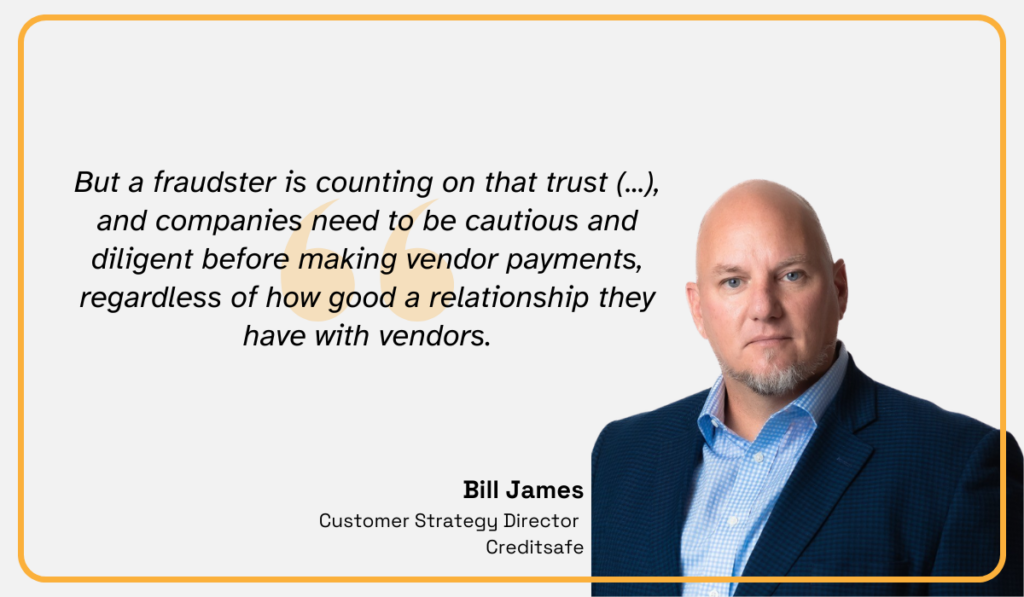 quote on how fraudsters count on the trust between buyers and suppliers