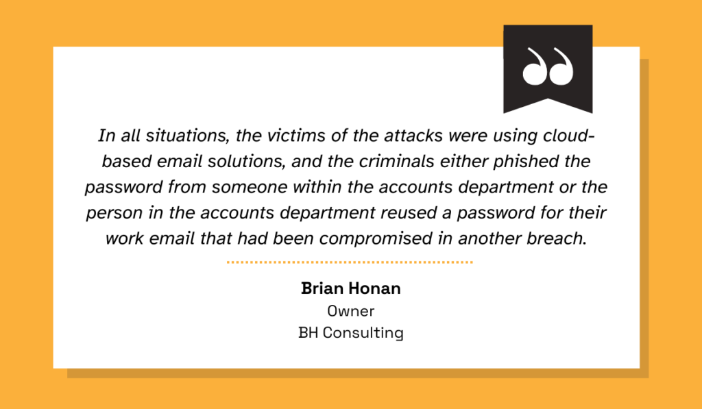 quote exemplifying business email compromise fraud type