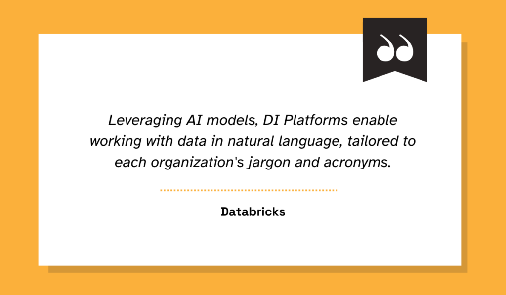 quote on how data intelligence platforms leverage ai