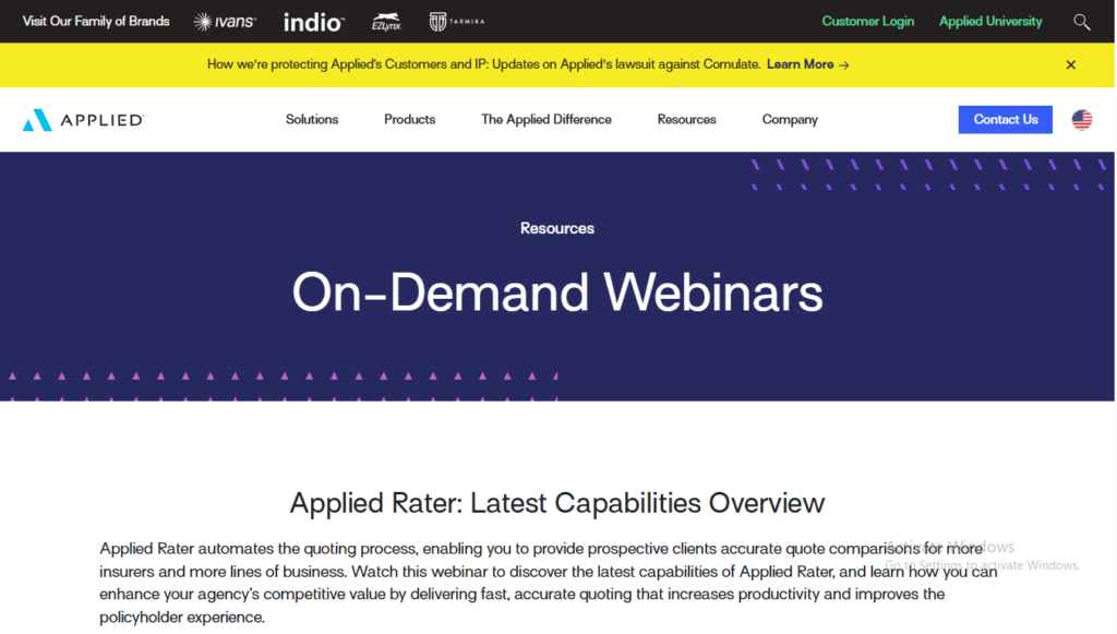 applied rater screenshot