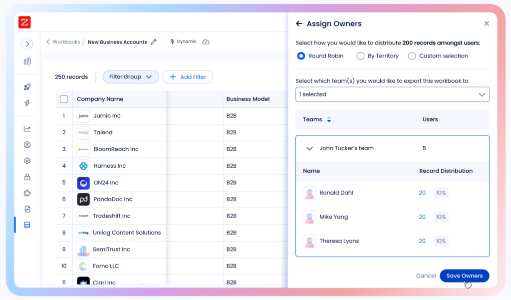 zoominfo tool screenshot