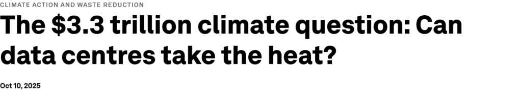 Climate impact headline about data centers