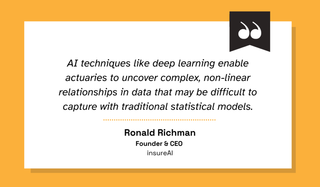 quote on ai in actuarial analysis