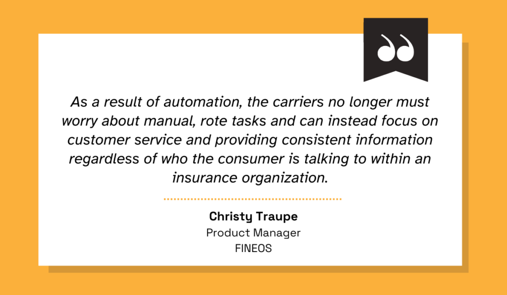 quote on how automating insurance underwriting enables underwriters to focus on customer satisfaction