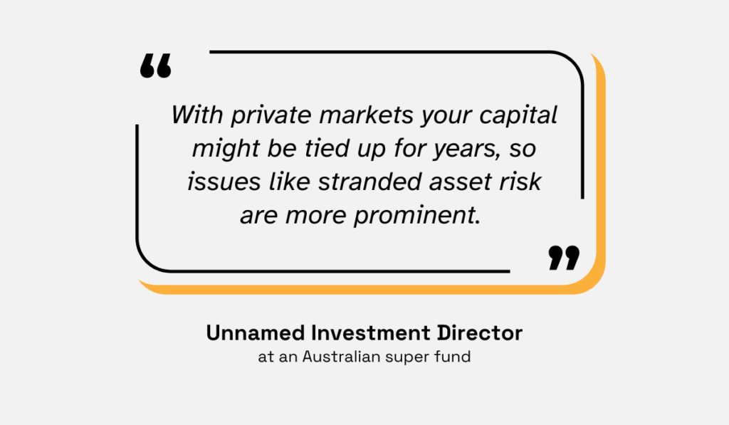 quote on how private market investments require greater ESG scrutiny