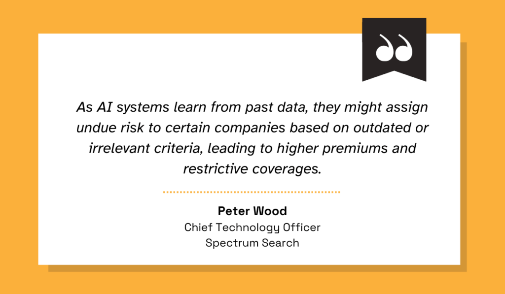 quote on when AI learns from skewed data, it starts making unfair decisions