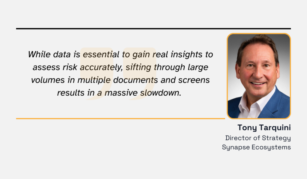 quote on how sifting through data slows down underwriting