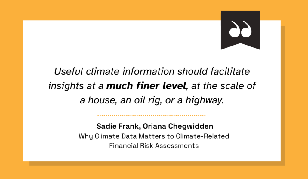 quote on how useful climate information should facilitate detailed insights