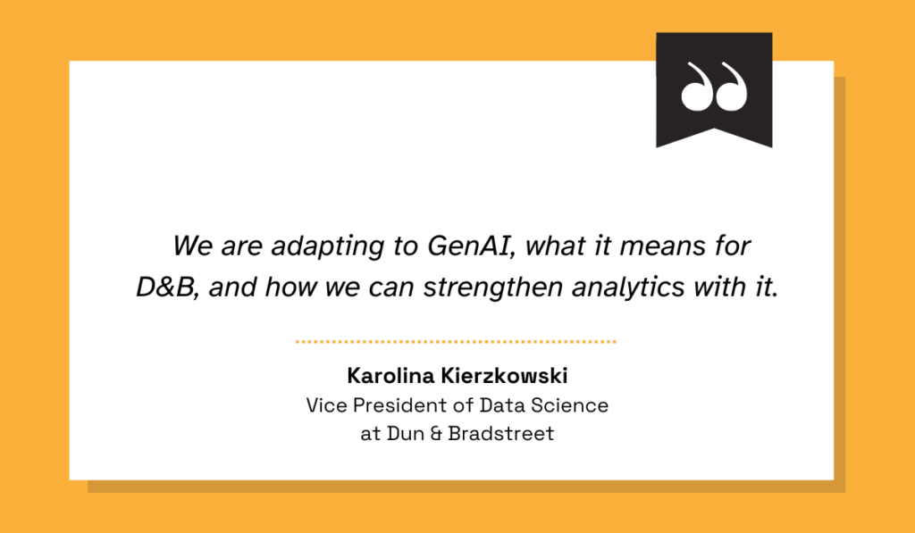 quote on gen ai adoption at dun and bradstreet