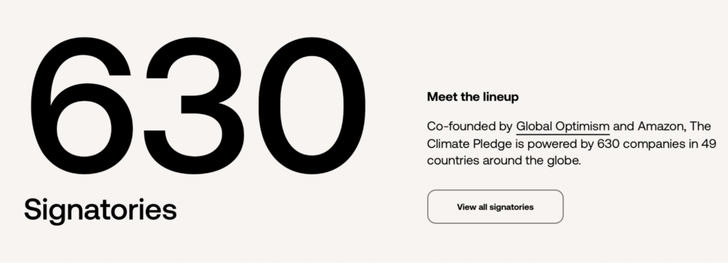 climate pledge screenshot