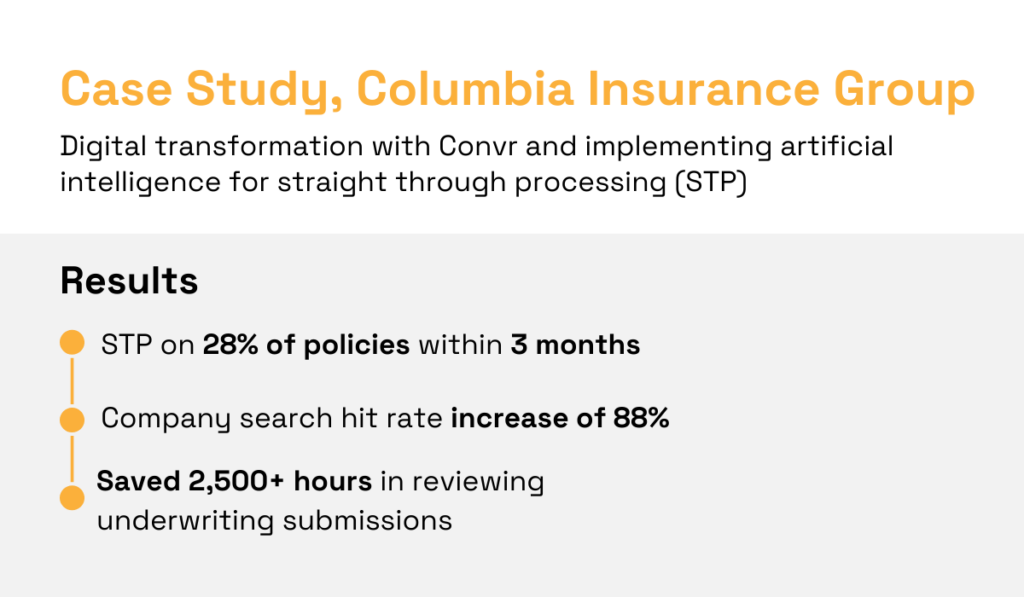 findings of a case study of the columbia insurance group