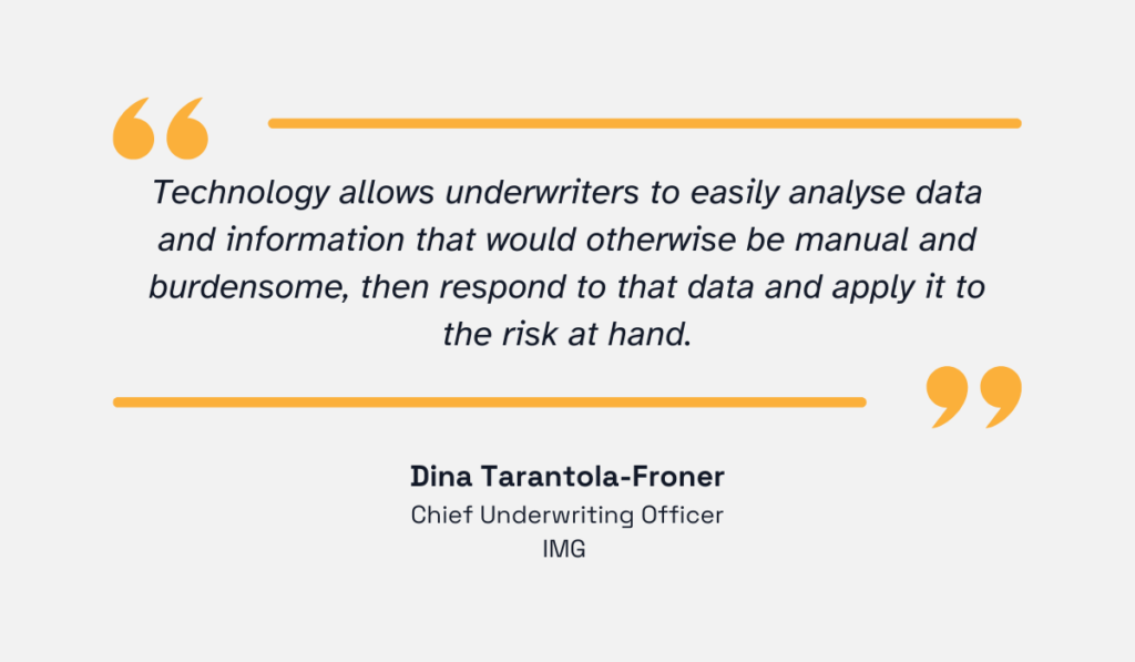quote on how technology helps underwriters