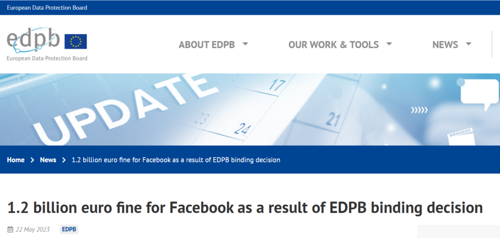edpb website screenshot