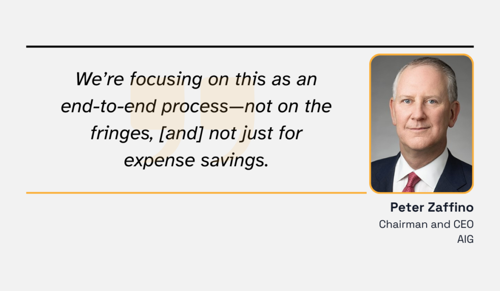 quote about using AI for the entire end-to-end underwriting process