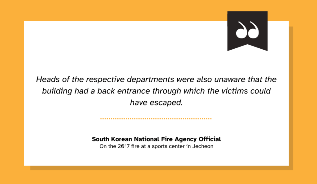 South Korean National Fire Agency Official quote