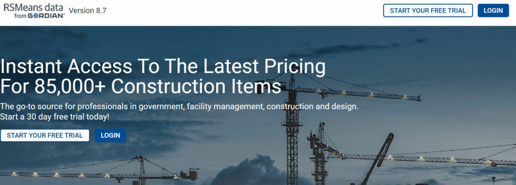 rsmeans data tool screenshot